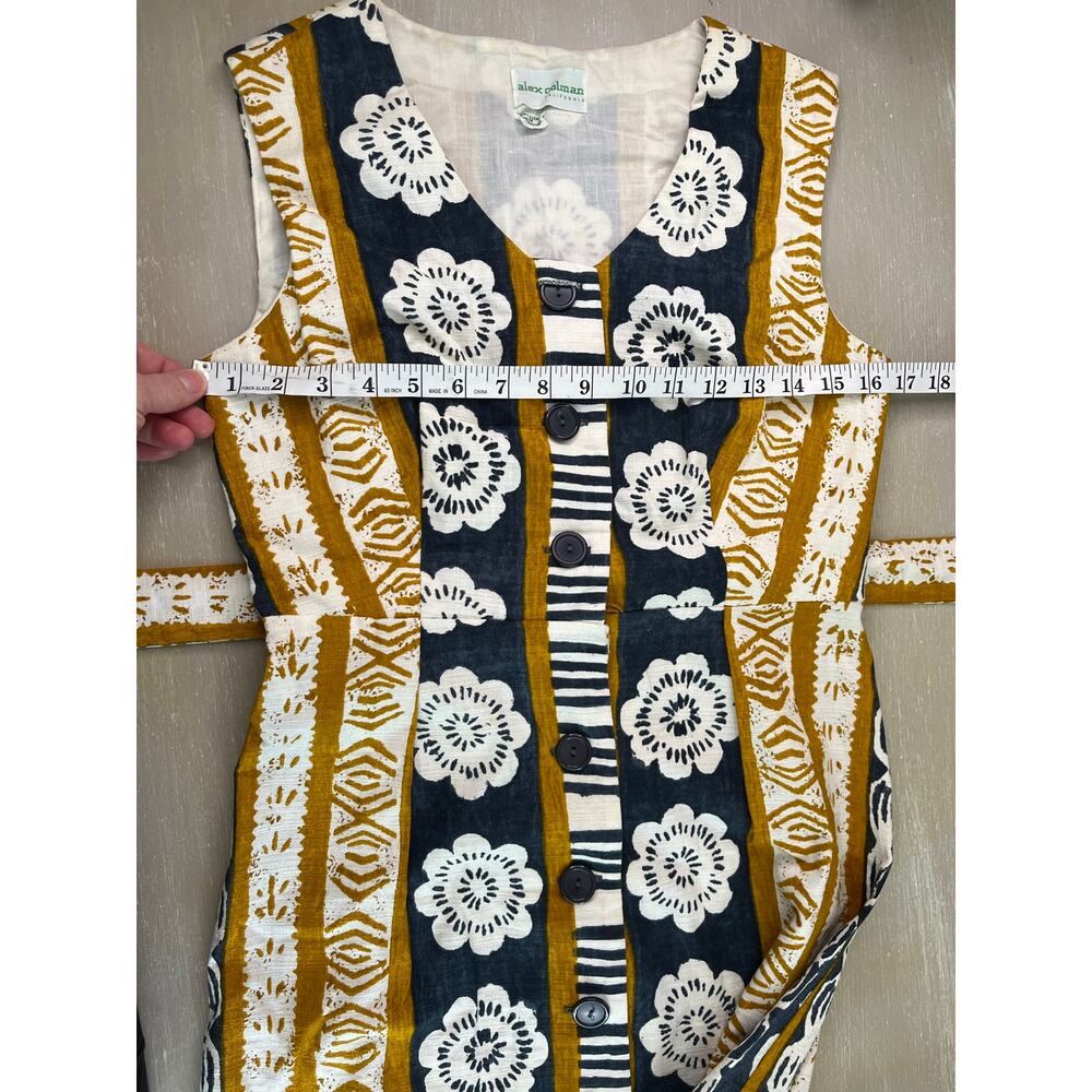 Awesome Vintage 70's Alex Coleman Hawaiian Tiki Boho Sheath Maxi Dress - Picture 6 of 10